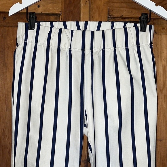 NWT Soft Surroundings Blue & White Striped Cotton Stretch Ankle Pants XS - Picture 5 of 15